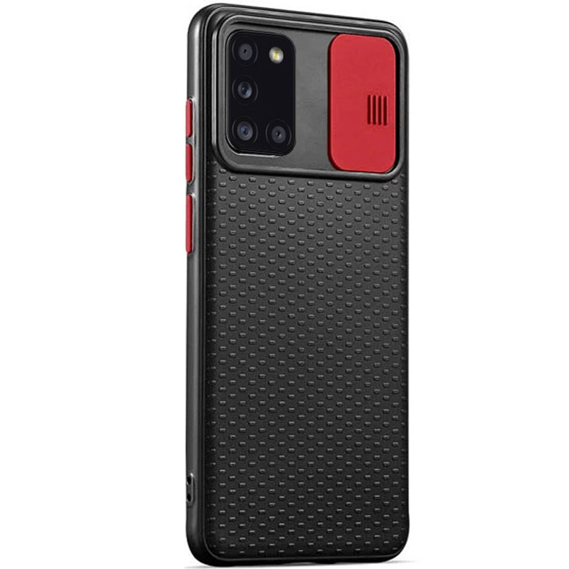 

Чохол Camshield Black TPU зі шторкою яка захищає камеру для Samsung Galaxy A31 (Чорний / червоний)