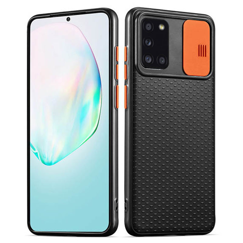 

Чохол Camshield Black TPU зі шторкою яка захищає камеру для Samsung Galaxy A31 (Чорний / помаранчевий)