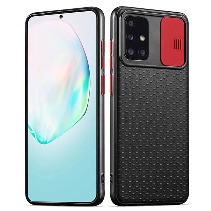 

Чохол Camshield Black TPU зі шторкою яка захищає камеру для для Samsung Galaxy A51 (Чорний / червоний)