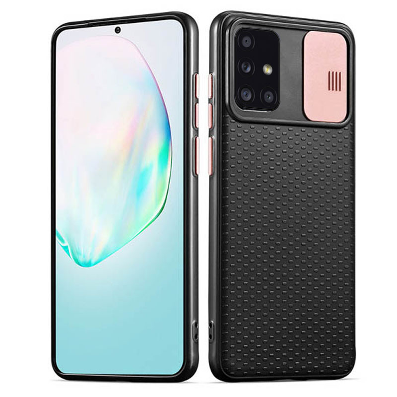 

Чохол Camshield Black TPU зі шторкою яка захищає камеру для Samsung Galaxy A51 (Чорний / Rose Gold)