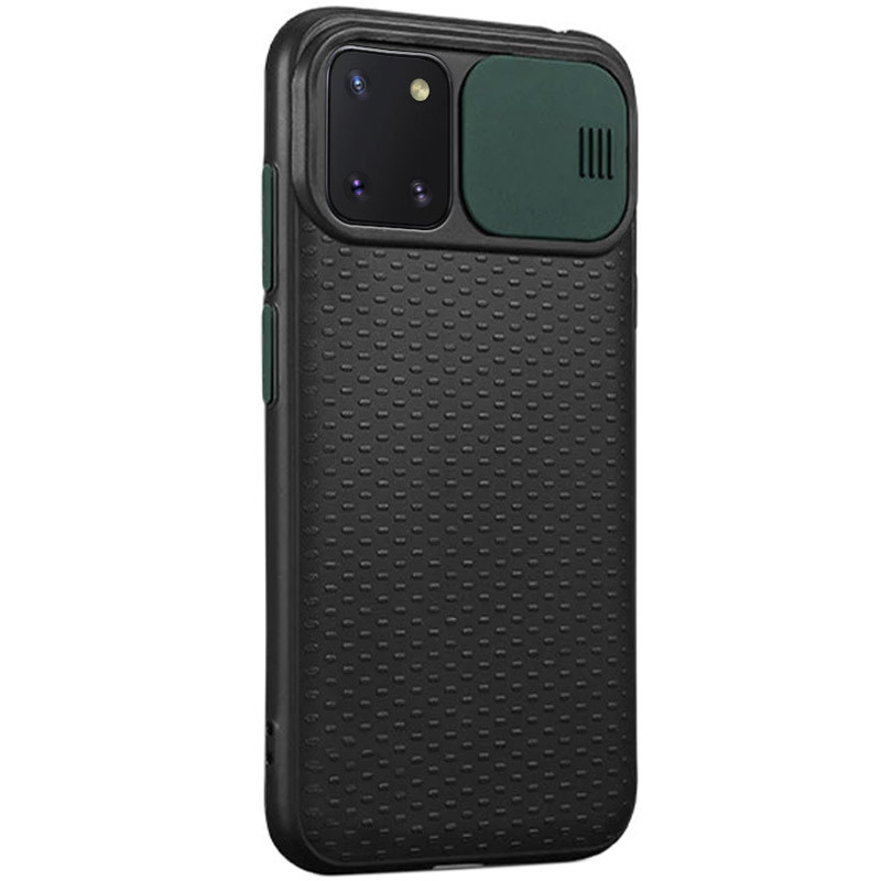 

Чехол Camshield Black TPU со шторкой защищающей камеру для Samsung Galaxy Note 10 Lite (A81) Черный / Темно-зеленый (134228)