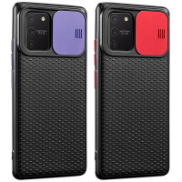 Чехол Camshield Black TPU со шторкой защищающей камеру для Samsung Galaxy S10 Lite