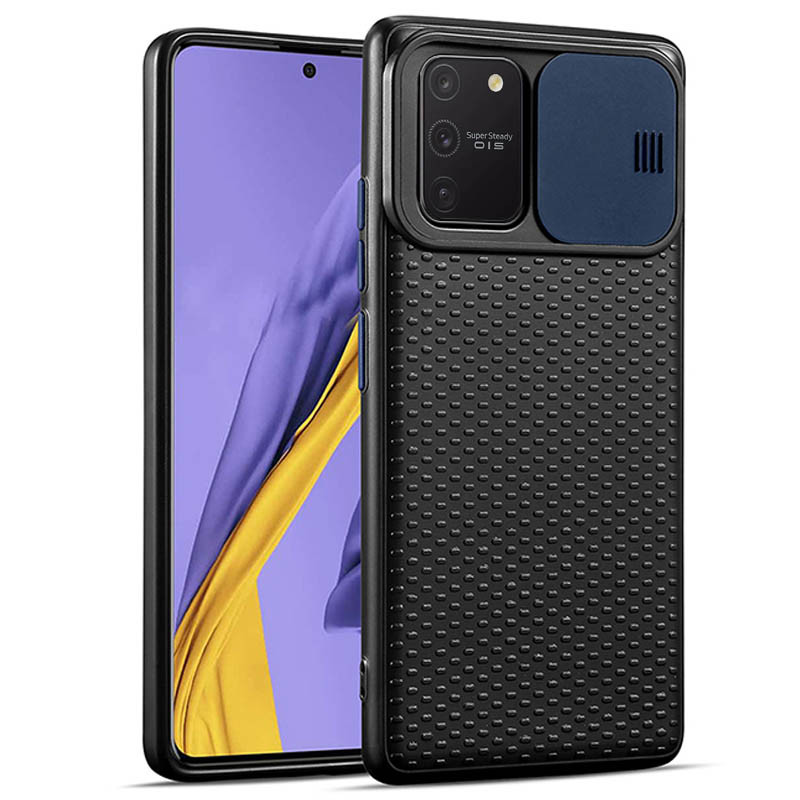 

Чехол Camshield Black TPU со шторкой защищающей камеру для Samsung Galaxy S10 Lite Черный / Синий (134172)