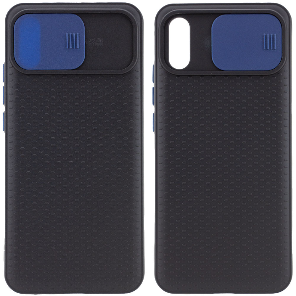 

Чехол Camshield Black TPU со шторкой защищающей камеру для Xiaomi Redmi 9A Черный / Синий (144502)