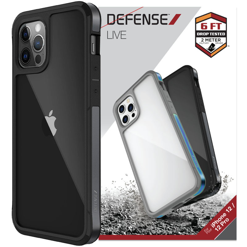 

Чехол Defense Live Series для Apple iPhone 12 Pro / 12 (6.1") Черный / Black (144428)