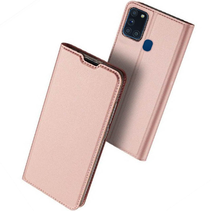 

Чохол-книжка Dux Ducis з кишенею для візиток для Samsung Galaxy A21s (Rose Gold)