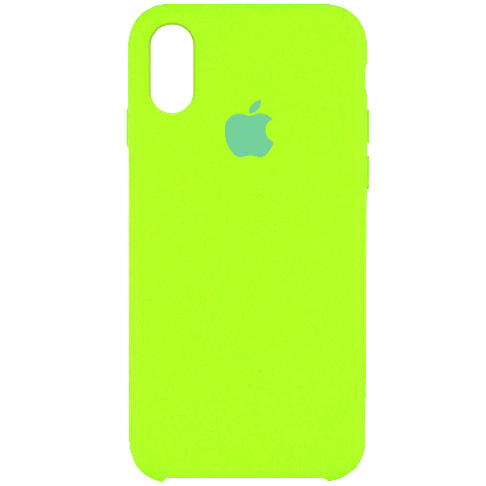 

Чехол Silicone Case (AA) для Apple iPhone X (5.8") Салатовый / Neon Green (131128)