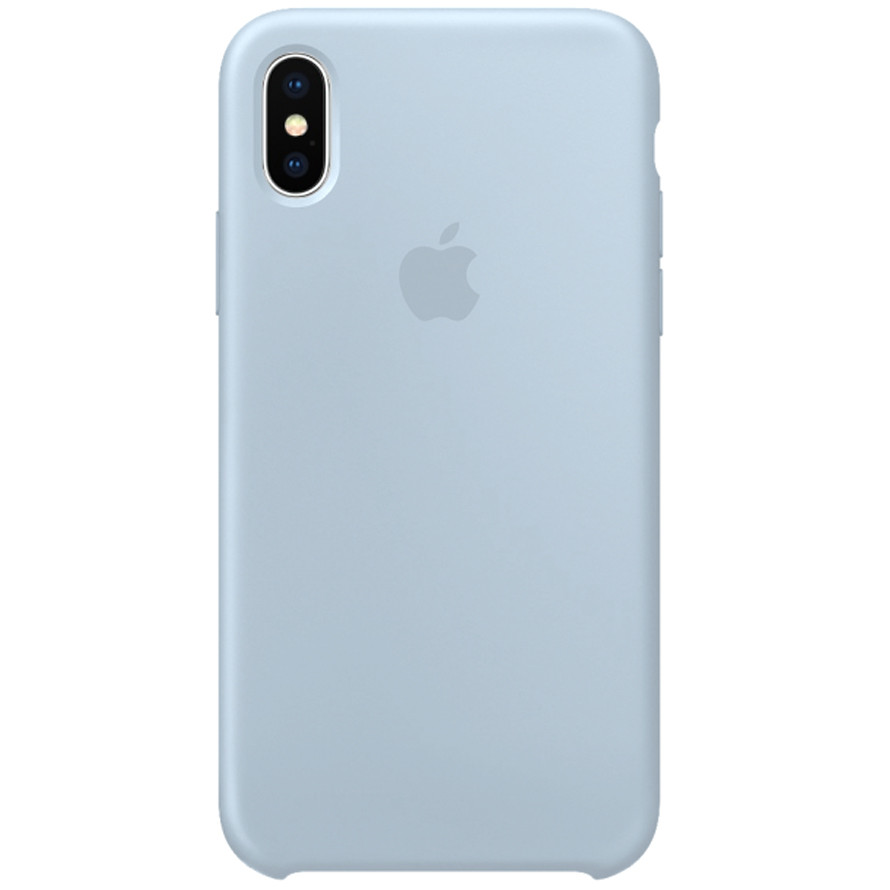 

Чехол Silicone Case (AA) для Apple iPhone X (5.8") Серый / Mist Blue (136133)