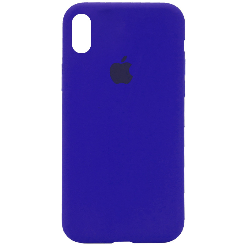 

Чехол Silicone Case Full Protective (AA) для Apple iPhone X (5.8") Синий / Shiny blue (135158)