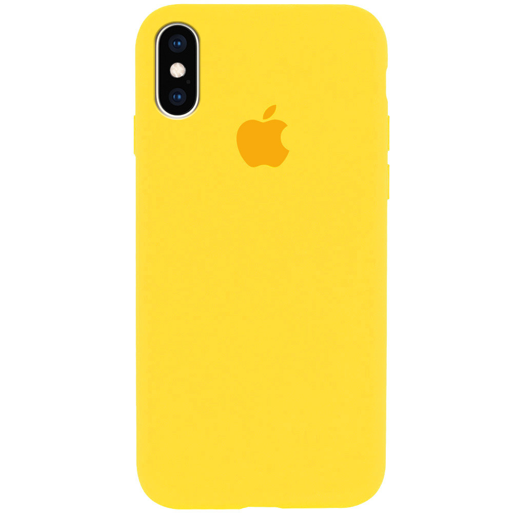 

Чехол Silicone Case Full Protective (AA) для Apple iPhone X (5.8") Желтый / Canary Yellow (130997)