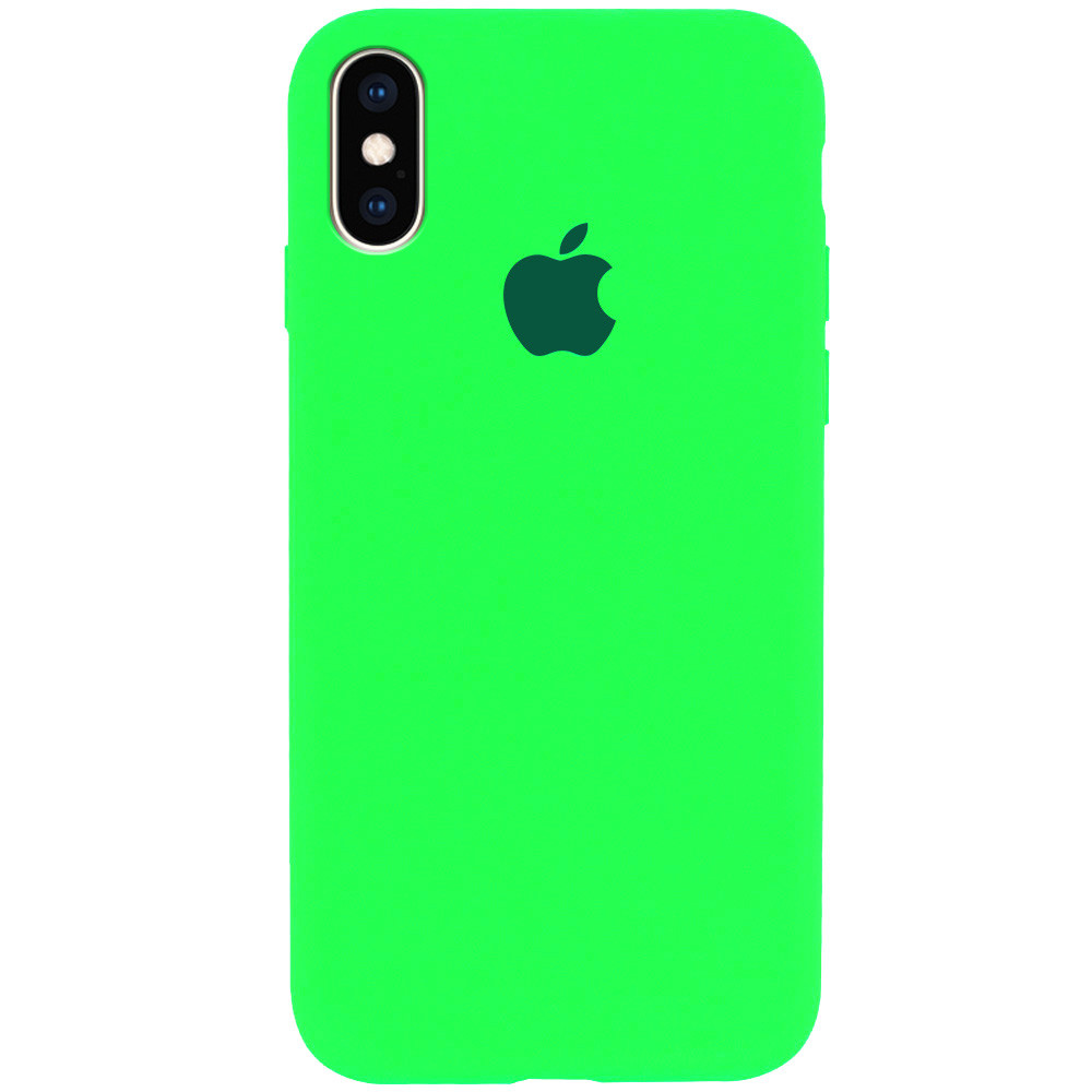 

Чохол Silicone Case Full Protective (AA) для Apple iPhone XS Max (6.5") (Салатовий / Neon green)