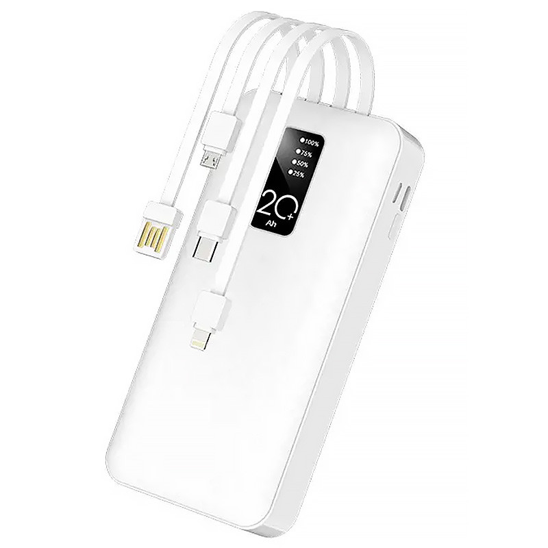 

Портативное зарядное устройство Power Bank HEPU HP966 20000 mAh Белый (121881)