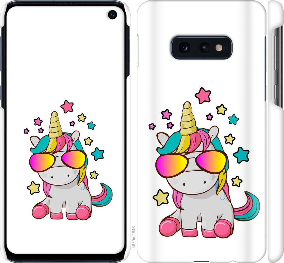 

Чехол на Samsung Galaxy S10e Единорог в очках