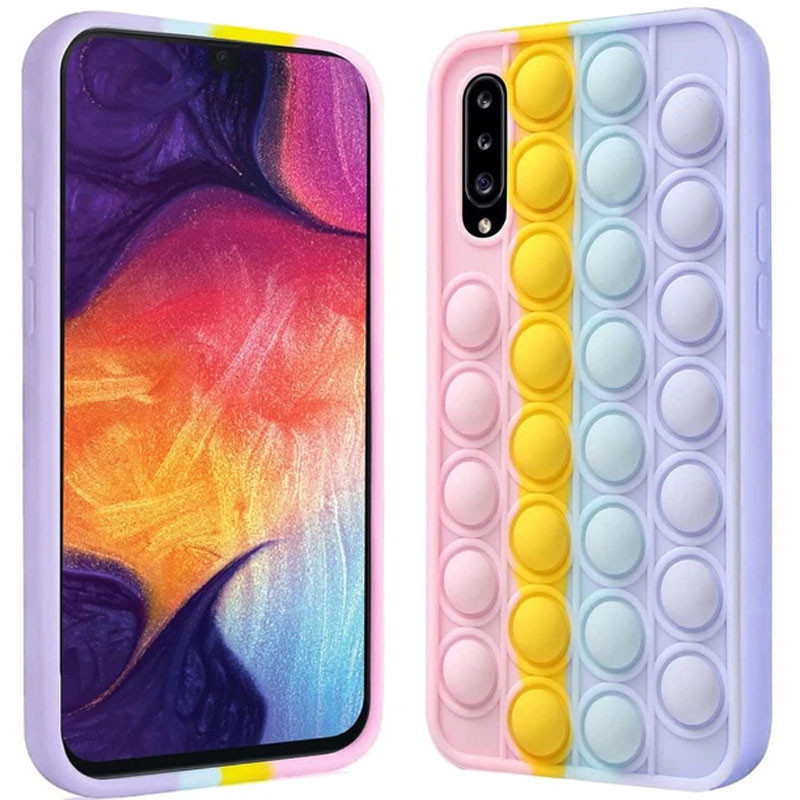 

Cиликоновый 3D чехол-антистресс Pop it Bubble для Samsung Galaxy A50s Разноцветный (192386)