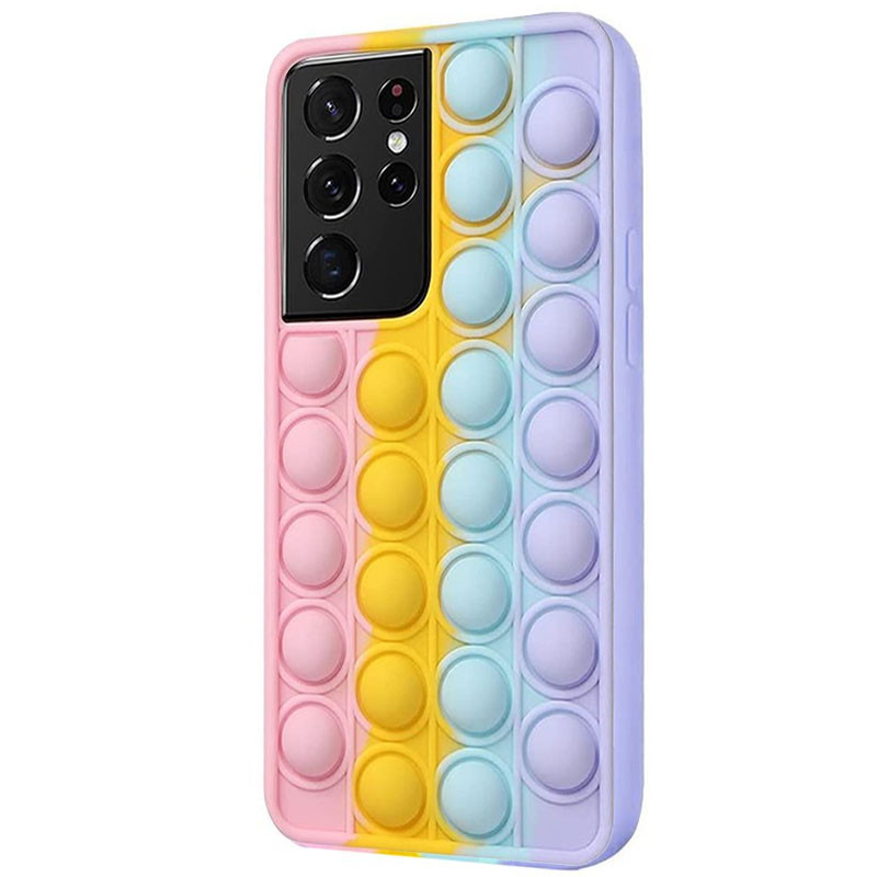 

Cиликоновый 3D чехол-антистресс Pop it Bubble для Samsung Galaxy S21 Ultra (192428)