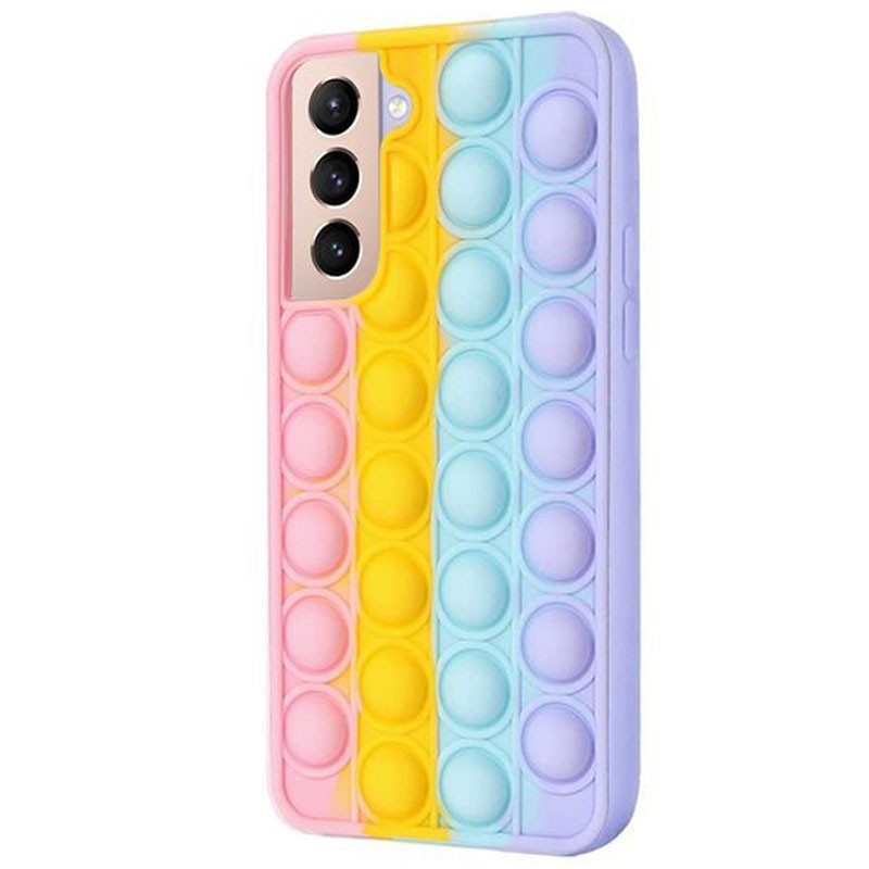 

Силіконовий 3D чохол-антистрес Pop it Bubble для Samsung Galaxy S21+ (Різноколірний)