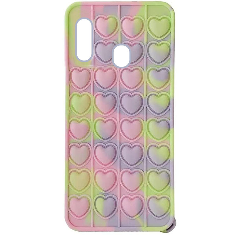 

Силіконовий 3D чохол-антистрес Pop it Heart для Samsung Galaxy A12 (Yellow / Purple / Pink)