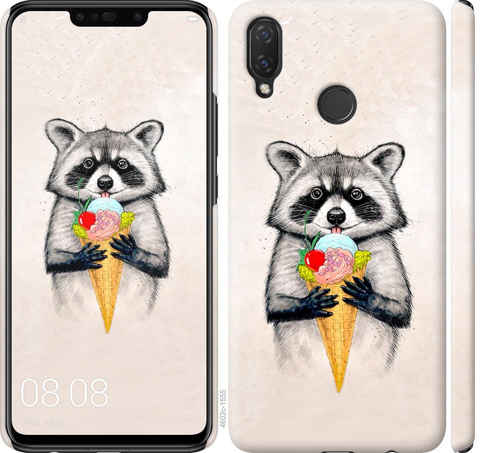 

Чохол на Huawei P Smart Plus Єнот з морозивом