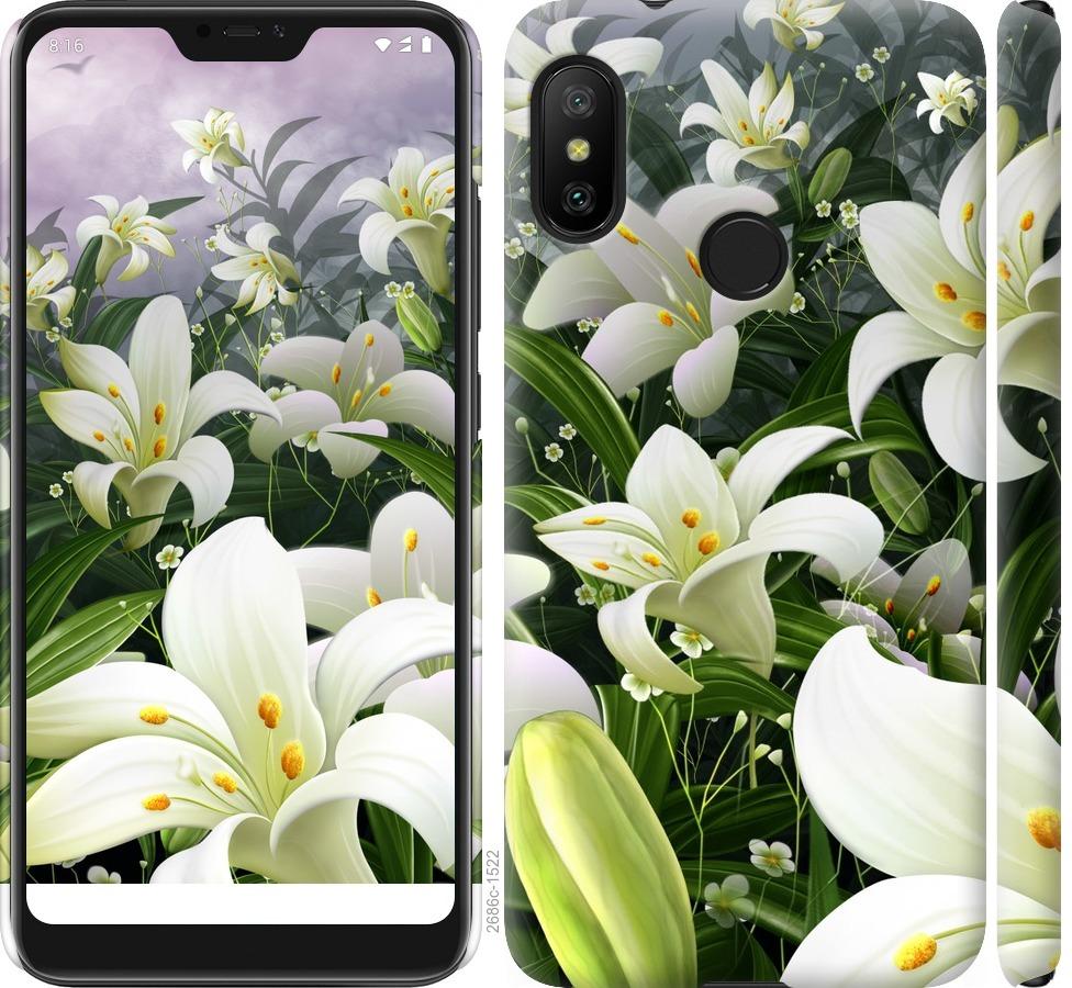 

Чохол на Xiaomi Mi A2 Lite білі лілії