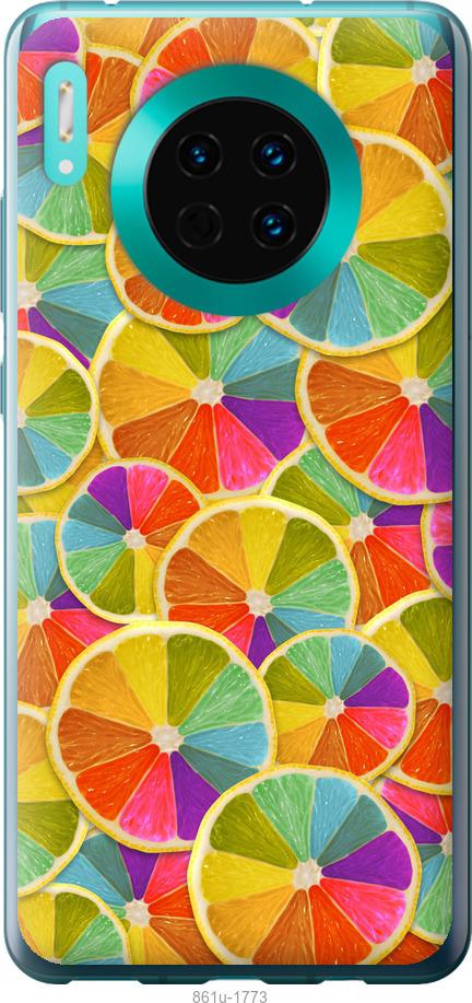 

Чехол на Huawei Mate 30 Разноцветные дольки лимона