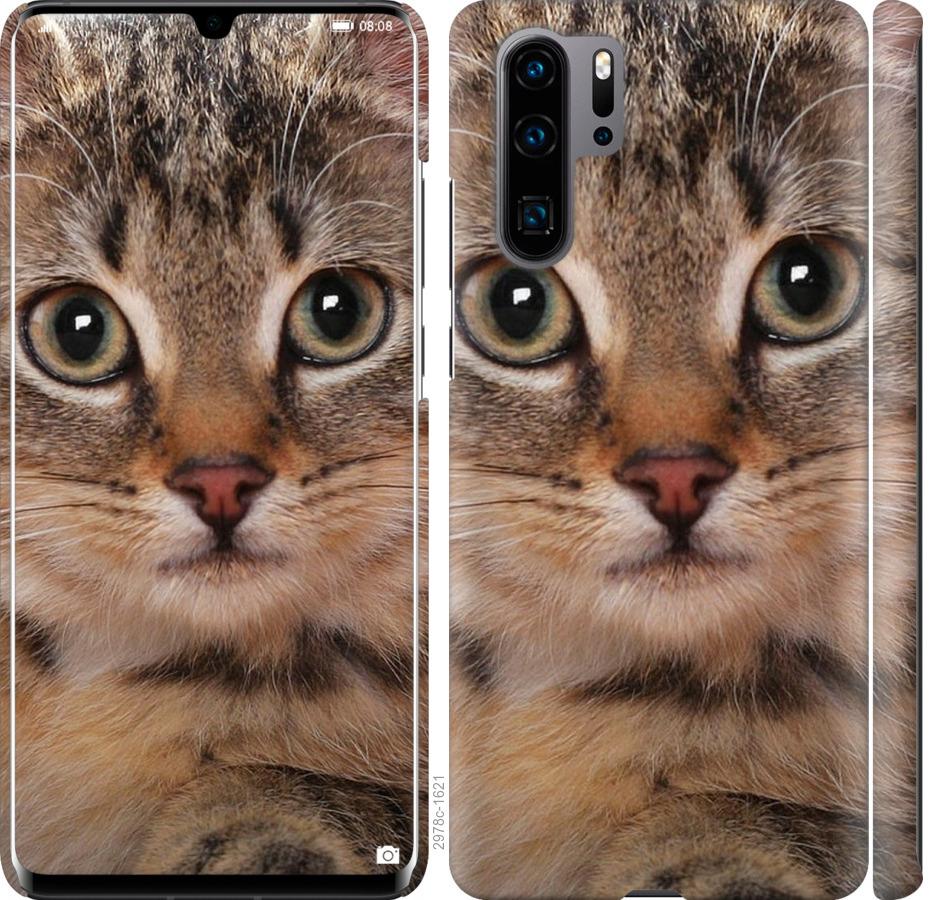 

Чехол на Huawei P30 Pro Полосатый котик