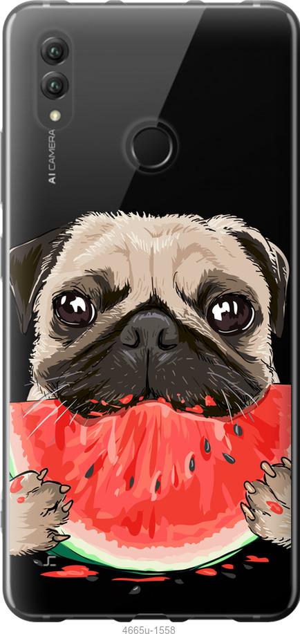 

Чехол на Huawei Honor Note 10 Мопс и арбуз