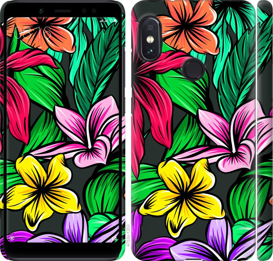 Чохол на Xiaomi Redmi Note 5 Pro Тропічні квіти 1
