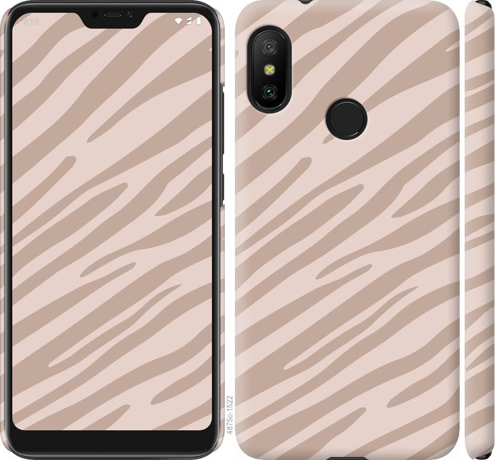 Чохол на Xiaomi Redmi 6 Pro Зебра беж