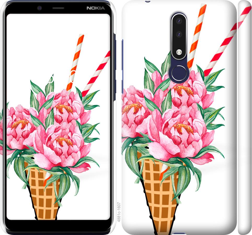 

Чехол на Nokia 3.1 Plus Мороженое-пионы