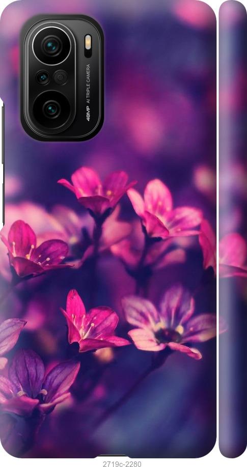 

Чехол на Xiaomi Poco F3 Пурпурные цветы