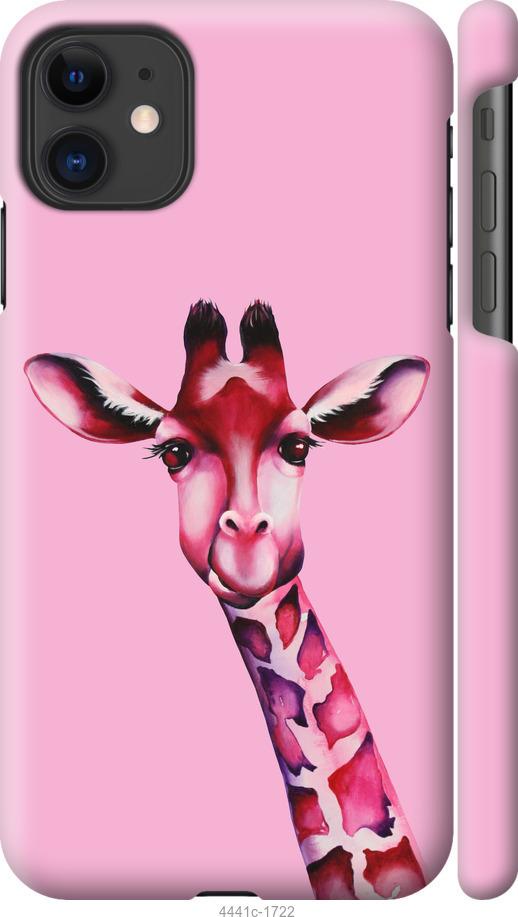 Чохол на iPhone 12 Mini Рожева жирафа