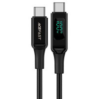 Дата кабель Acefast C6-03 USB-C to USB-C 100W zinc alloy digital display braided (1m)