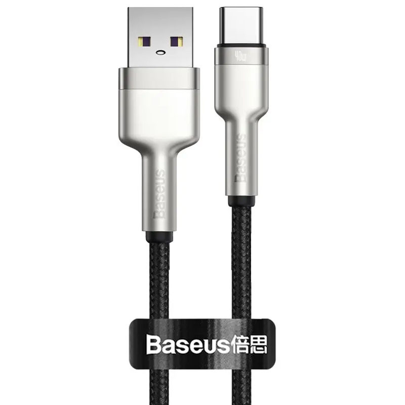 

Дата кабель Baseus Cafule Series Metal USB to Type-C 40W (2m) (Чорний)