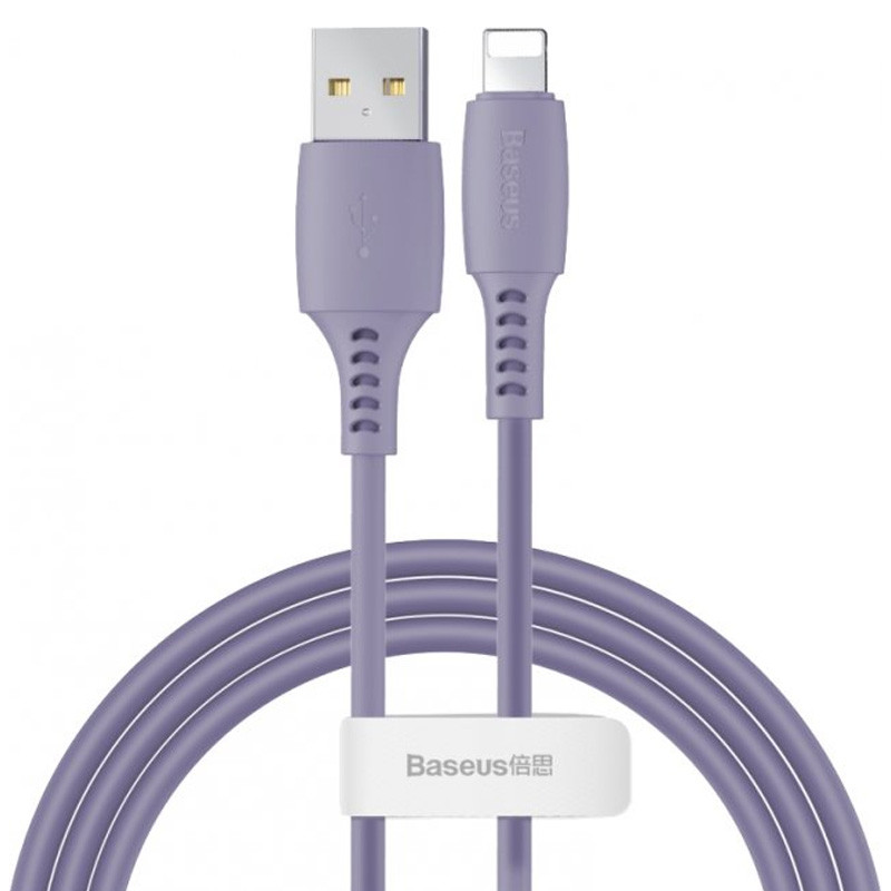 

Дата кабель Baseus Colourful USB to Lightning (2.4A) (1.2m) (CALDC) (Сірий / Lavender Gray)