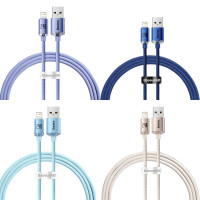 Дата кабель Baseus Crystal Shine Series USB to Lightning 2.4A (1.2m) (CAJY00000)