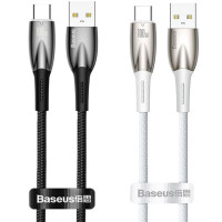 Дата кабель Baseus Glimmer Series Fast Charging Data Cable USB to Type-C 100W 1m (CADH00040)