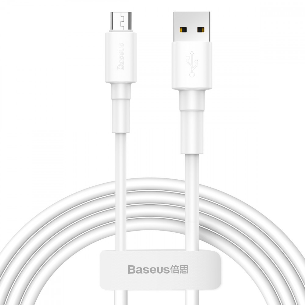 

Дата кабель Baseus Mini MicroUSB Cable 2.4A (1m) (Білий)