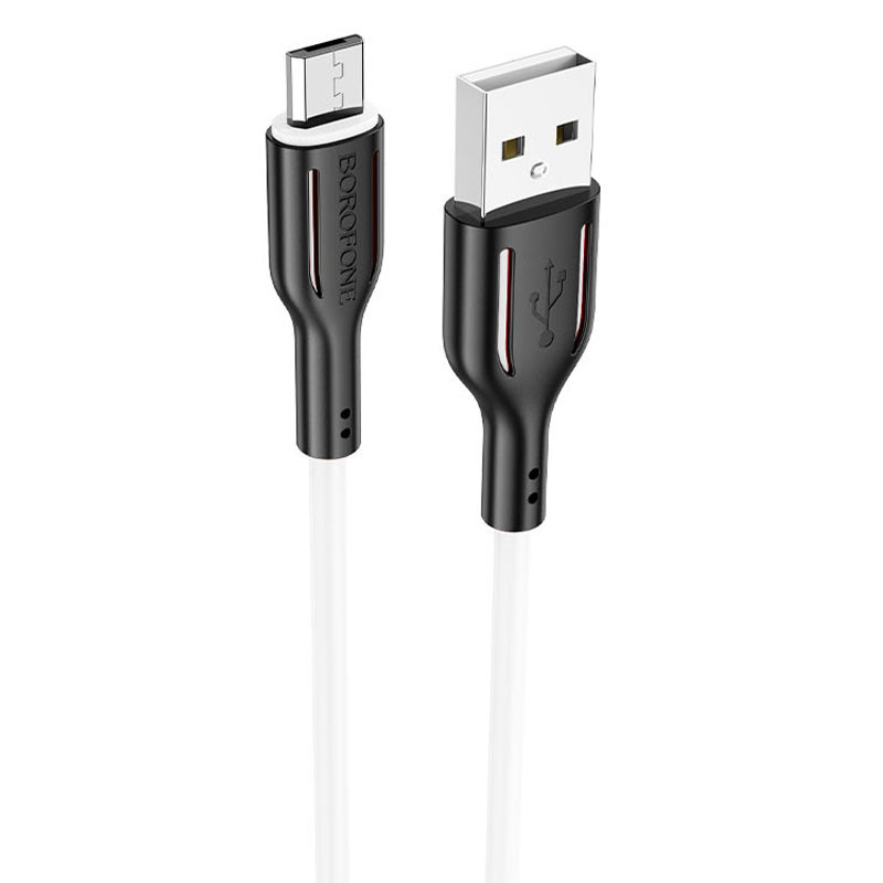 

Дата кабель Borofone BX63 USB to MicroUSB (1m) (Чорно - білий)