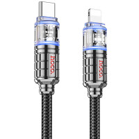 Дата кабель Hoco U122 Lantern Transparent Discovery Edition Type-C to Lightning (1.2m)