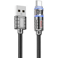 Дата кабель Hoco U122 Lantern Transparent Discovery Edition USB to Type-C