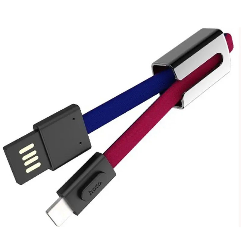 

Дата кабель Hoco U36 Mascot USB to Lightning (2.1A) (20см) (Червоний / синій)