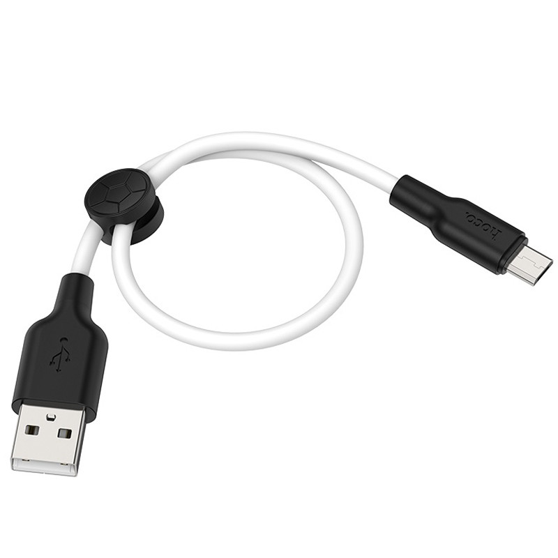 Кабель HOCO X21 Silicone Cable Micro-USB (L=0,25M), Black&Red 3