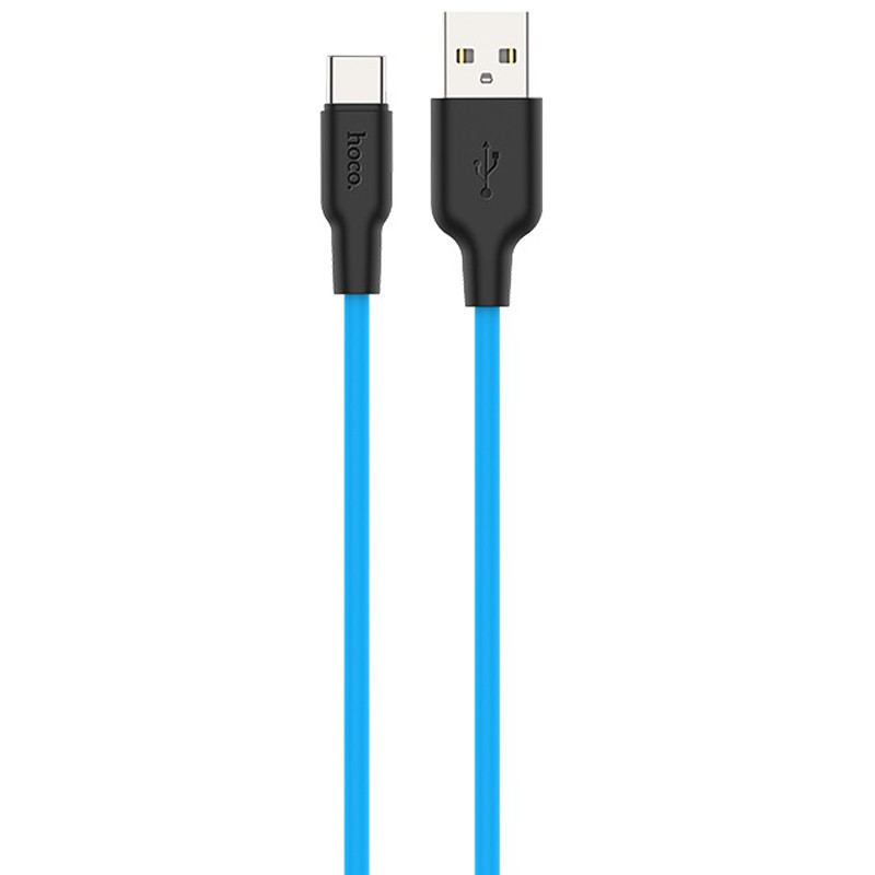 

Дата кабель Hoco X21 Plus Silicone Type-C Cable (1m) (Black / Blue)