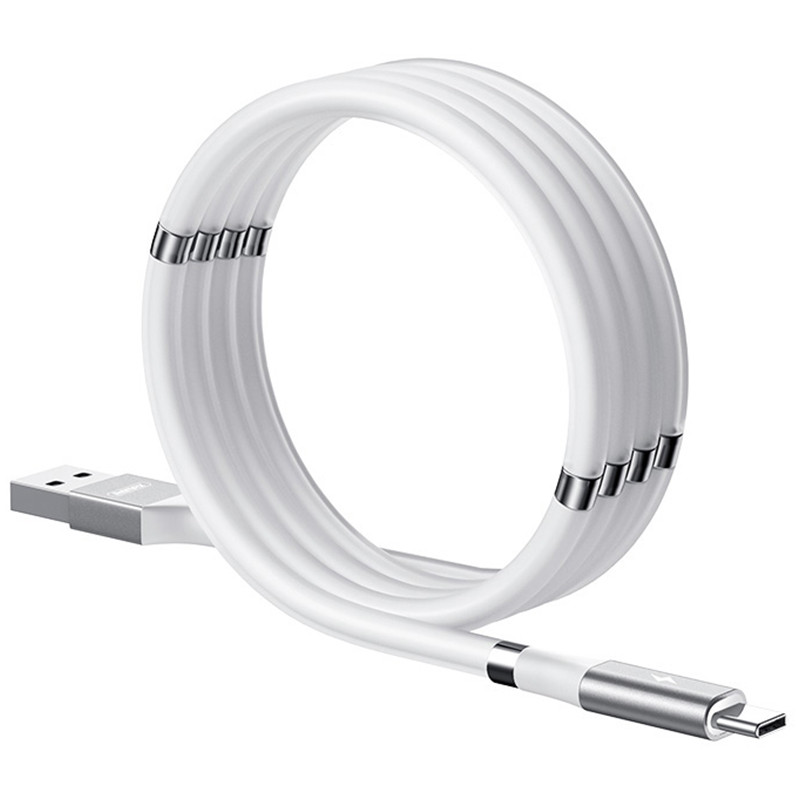 

Дата кабель Remax RC-125a Magnetic-ring USB - Type-C (Білий)