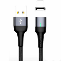 Дата кабель USAMS US-SJ326 U28 Magnetic USB to Lightning (1m) (2.4A)