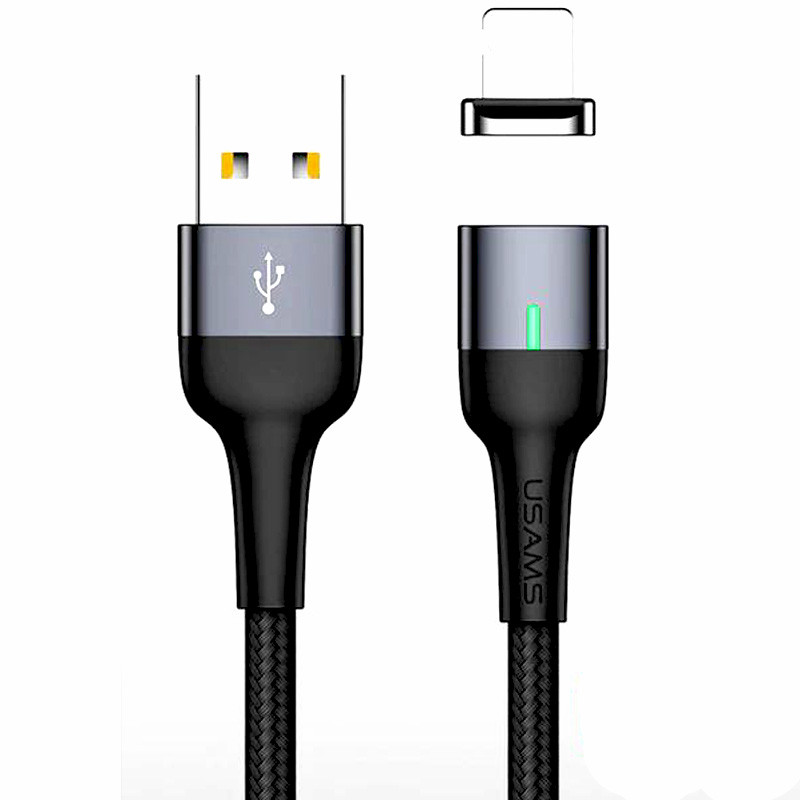 

Дата кабель USAMS US-SJ326 U28 Magnetic USB to Lightning (1m) (2.4A) (Чорний)