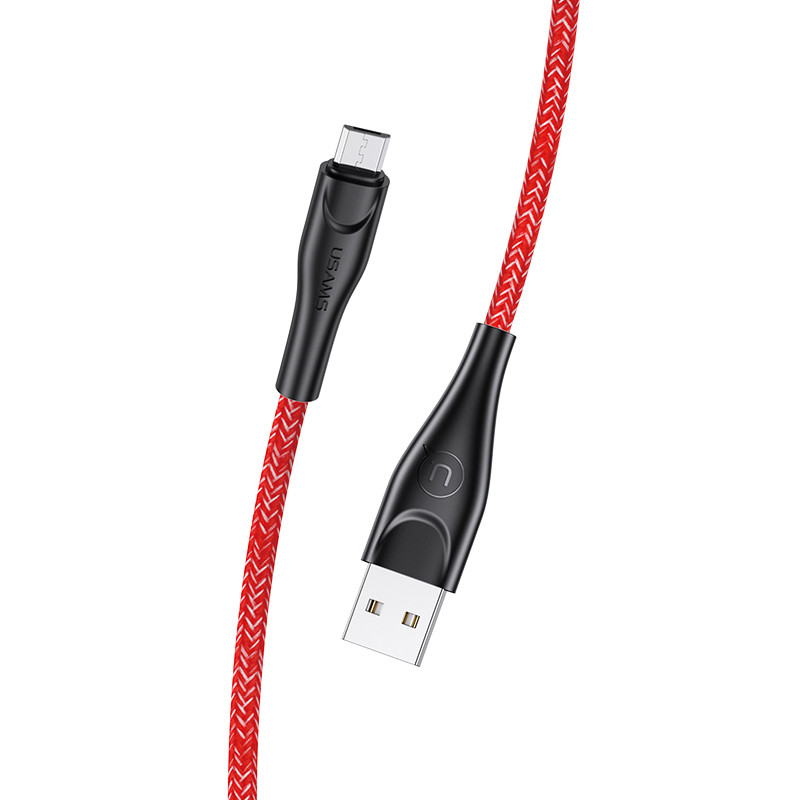 

Дата кабель Usams US-SJ396 U41 Micro Braided Data and Charging Cable 2m (Червоний)