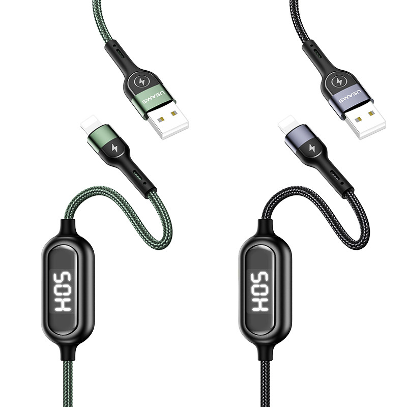 

Дата кабель Usams US-SJ423 U48 Digital Display USB to Lightning (1.2m)