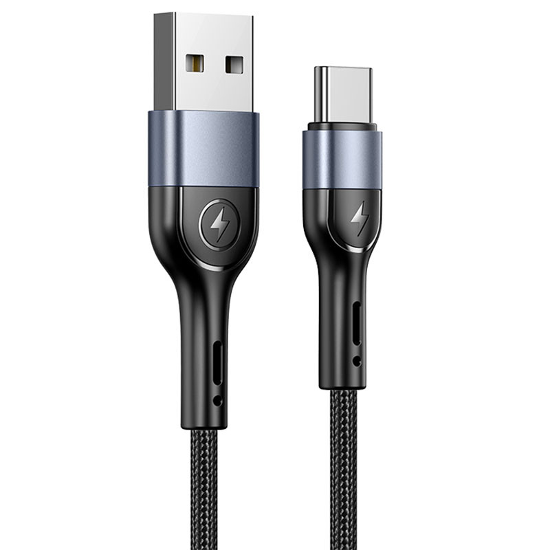 

Дата кабель Usams US-SJ449 U55 Aluminum Alloy Braided USB to Type-C (1m) (Black)