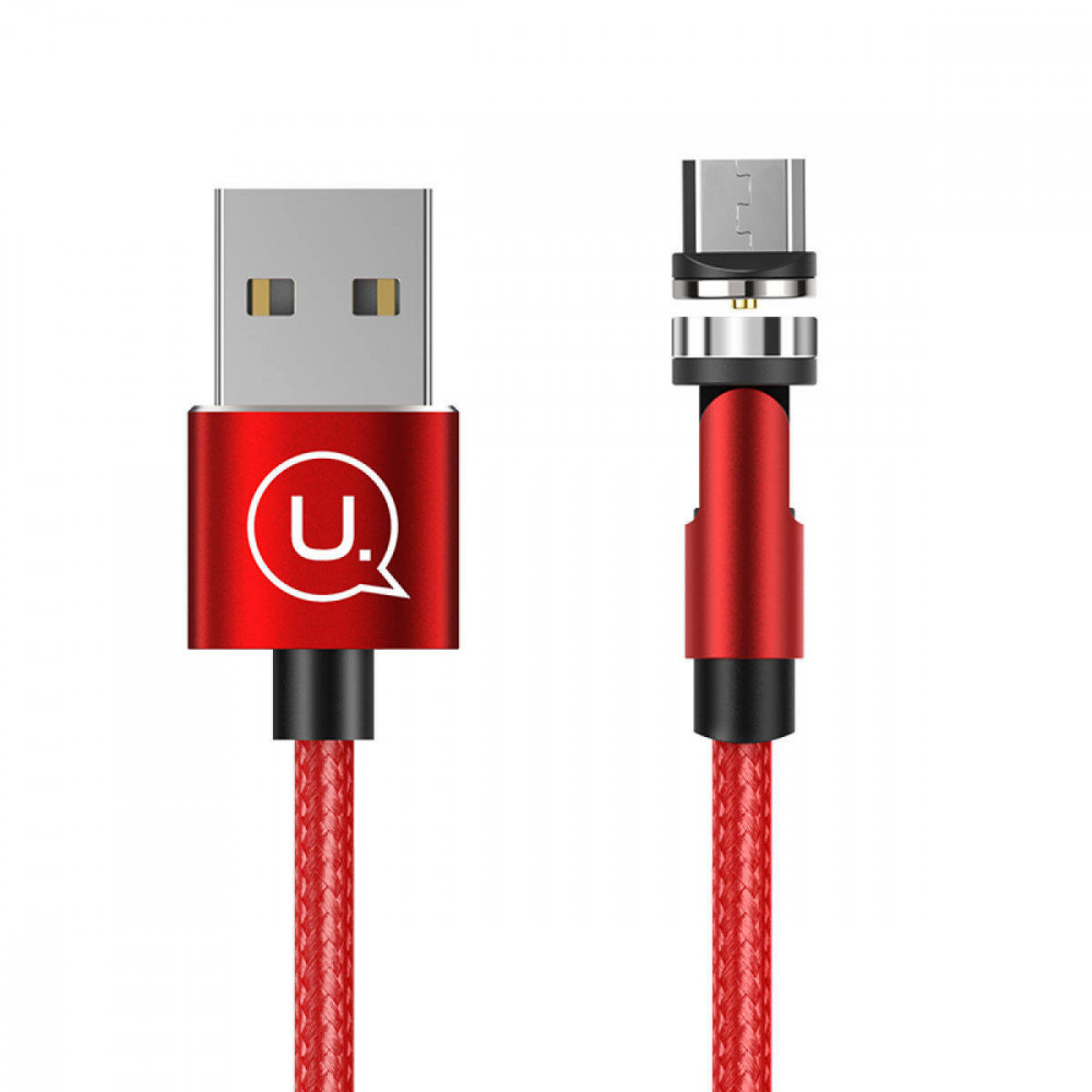 

Дата кабель USAMS US-SJ474 U59 MicroUSB Rotatable Magnetic (1m) (Червоний)